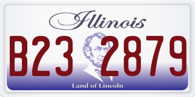 IL license plate B232879