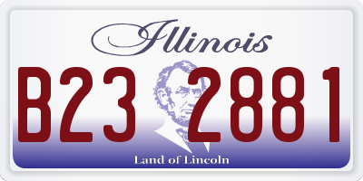 IL license plate B232881