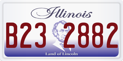 IL license plate B232882