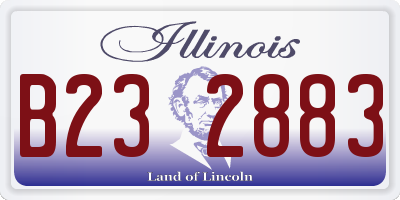 IL license plate B232883