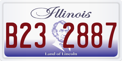 IL license plate B232887