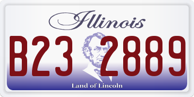 IL license plate B232889