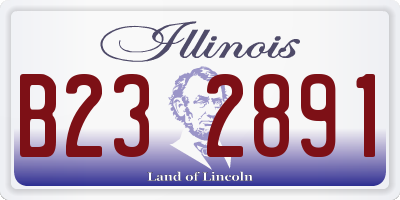 IL license plate B232891