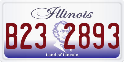 IL license plate B232893