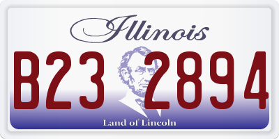 IL license plate B232894