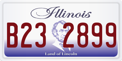 IL license plate B232899