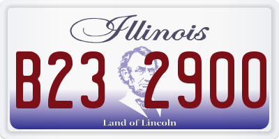 IL license plate B232900