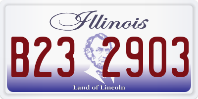 IL license plate B232903