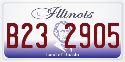 IL license plate B232905