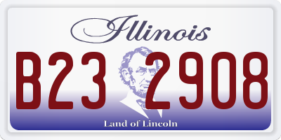 IL license plate B232908