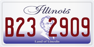 IL license plate B232909