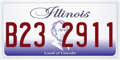 IL license plate B232911