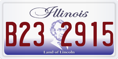 IL license plate B232915