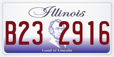IL license plate B232916