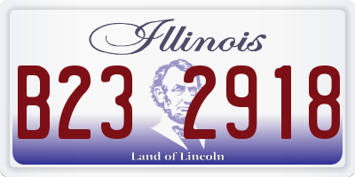 IL license plate B232918