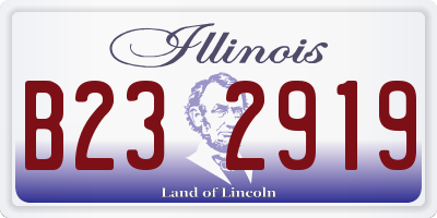 IL license plate B232919