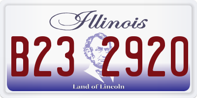 IL license plate B232920