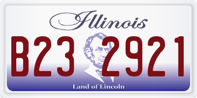 IL license plate B232921
