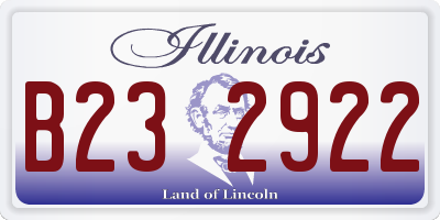 IL license plate B232922