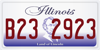 IL license plate B232923