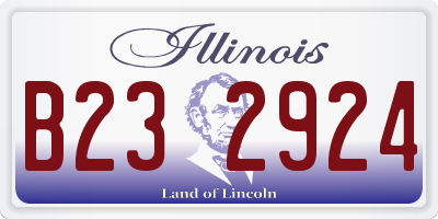 IL license plate B232924
