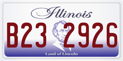 IL license plate B232926