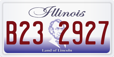 IL license plate B232927