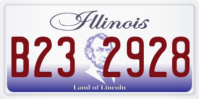 IL license plate B232928