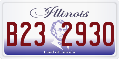 IL license plate B232930