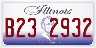IL license plate B232932