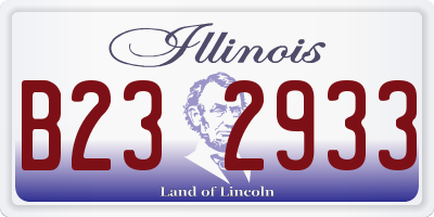 IL license plate B232933