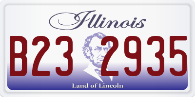 IL license plate B232935