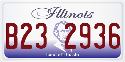 IL license plate B232936