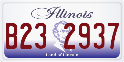 IL license plate B232937