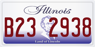 IL license plate B232938