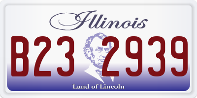 IL license plate B232939