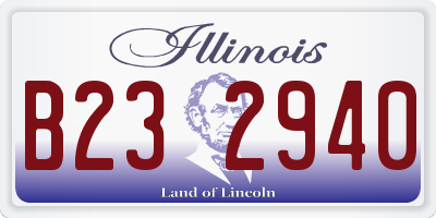 IL license plate B232940