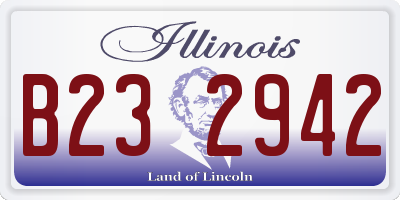IL license plate B232942