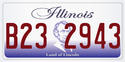 IL license plate B232943