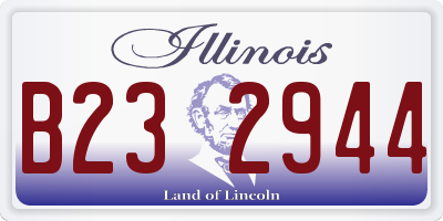 IL license plate B232944