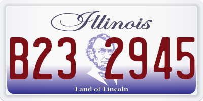 IL license plate B232945