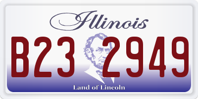 IL license plate B232949