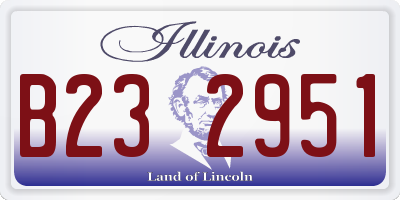 IL license plate B232951