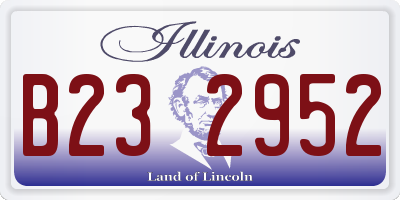 IL license plate B232952