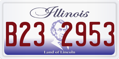 IL license plate B232953