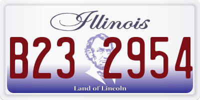 IL license plate B232954