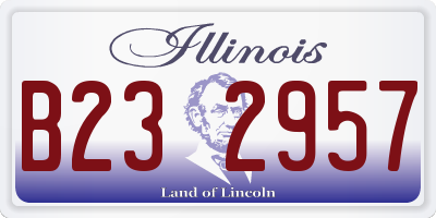 IL license plate B232957
