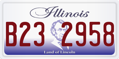 IL license plate B232958