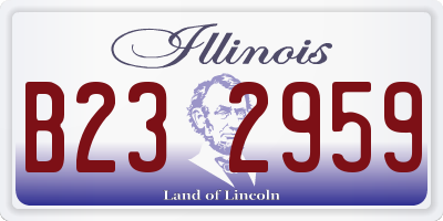 IL license plate B232959