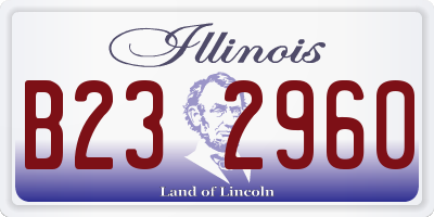 IL license plate B232960